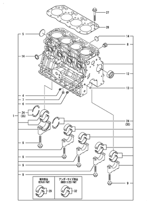 CYLINDER BLOCK (4TNV88-BDSA2) CYLINDER BLOCK (4TNV88-BDSA2)