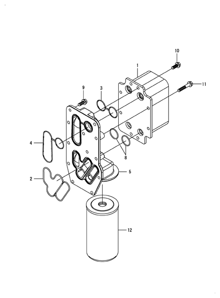 LUB. OIL COOLER & LUB. OIL FILTER (4TN107FTT-6SMU2)