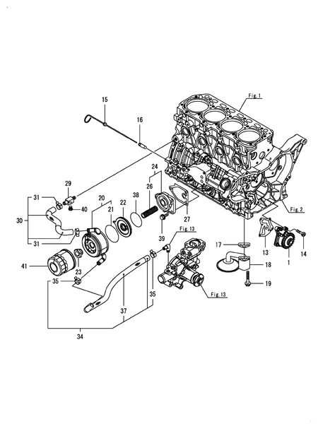 LUB. OIL SYSTEM (4TNV86CT-GGE)