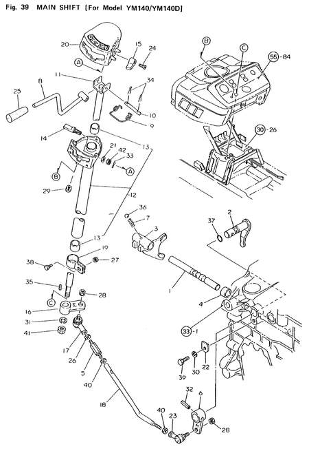 MAIN SHIFT(FOR YM140(D)) (YM140D) MAIN SHIFT(FOR YM140(D)) (YM140D)