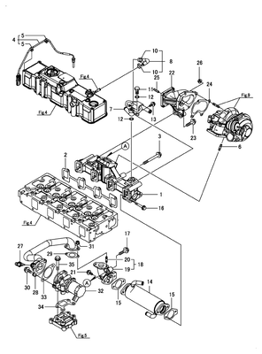 EXHAUST MANIFOLD (4TNV98CT-NKW) EXHAUST MANIFOLD (4TNV98CT-NKW)