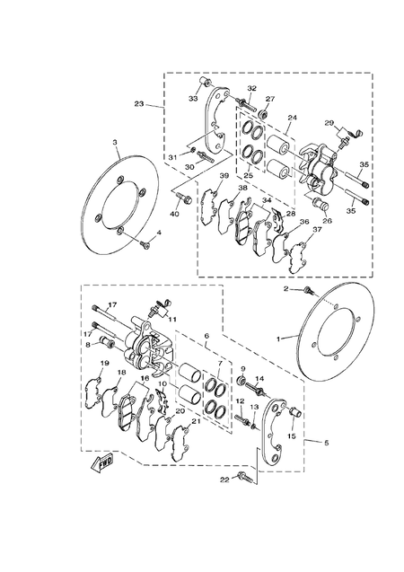 REAR BRAKE CALIPER (YU700G(2019US))