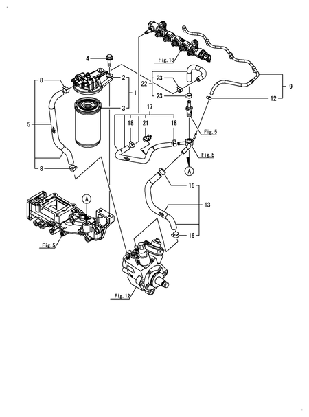 FUEL PIPE (4TNV98C-GGE)