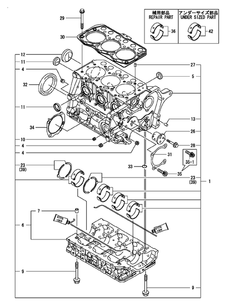 CYLINDER BLOCK (3TNM68-AMW)