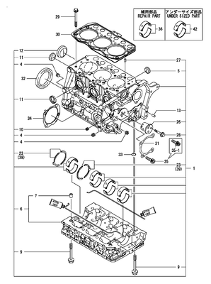 CYLINDER BLOCK (3TNM68-AMW) CYLINDER BLOCK (3TNM68-AMW)