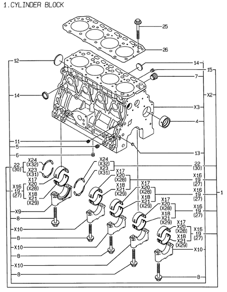 CYLINDER BLOCK (4TNE88-ESF)
