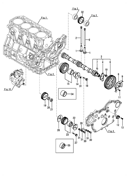 CAMSHAFT & DRIVING GEAR (4TNV98C-XNITL)