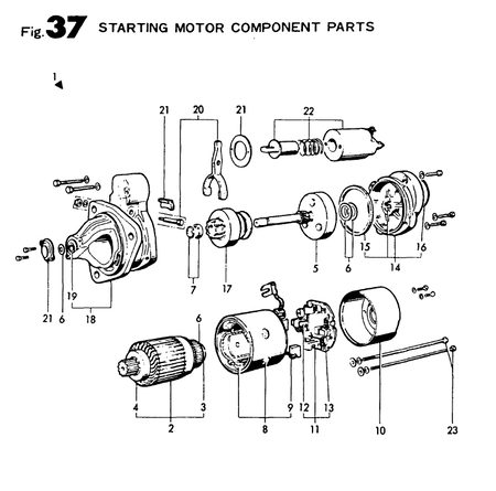 STARTING MOTOR COMPONENT PARTS (4T95LTE-SH)