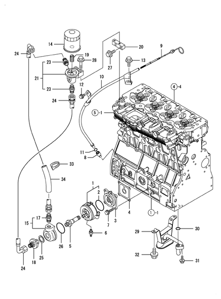 LUB.OIL SYSTEM (4TNV106TXTBL)