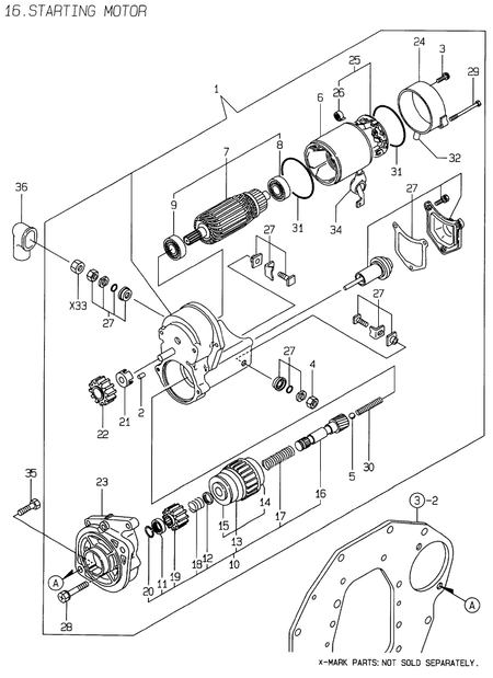 STARTING MOTOR (4TNE88-ELAN) STARTING MOTOR (4TNE88-ELAN)