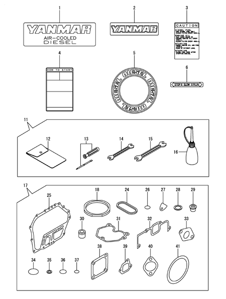 TOOL, LABEL & GASKET SET (L70N6-PYST) TOOL, LABEL & GASKET SET (L70N6-PYST)