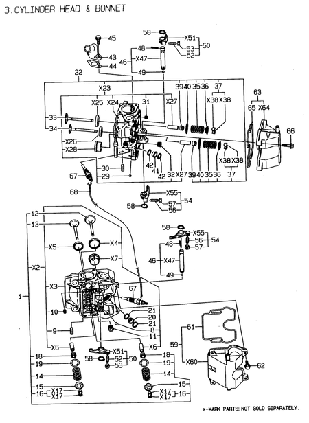 CYLINDER HEAD & BONNET (2V78C-TX)