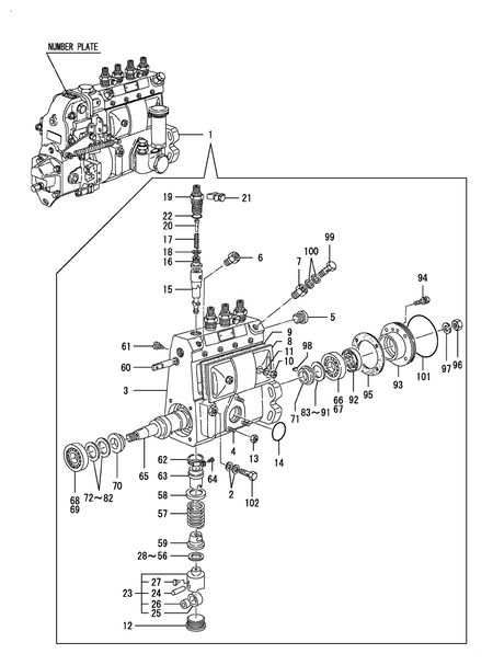 FUEL INJECTION PUMP (4TNE94-SF)