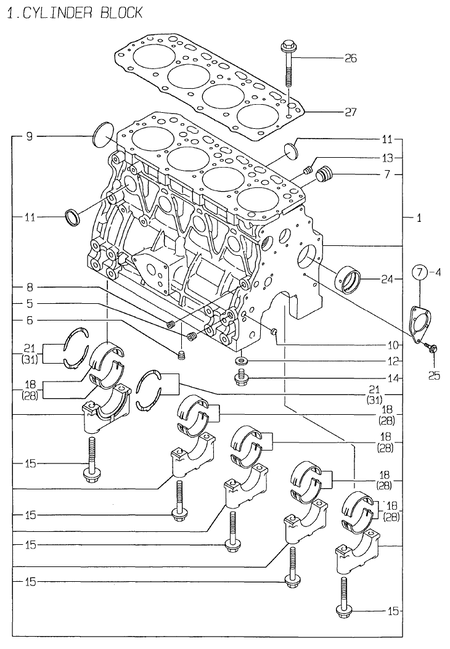 CYLINDER BLOCK (4TN84E-RK) CYLINDER BLOCK (4TN84E-RK)