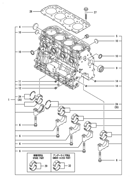 CYLINDER BLOCK (4TNV84T-BGGQ)