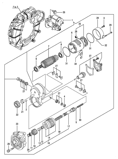 STARTER MOTOR (3TNV88C-KRNSQ)