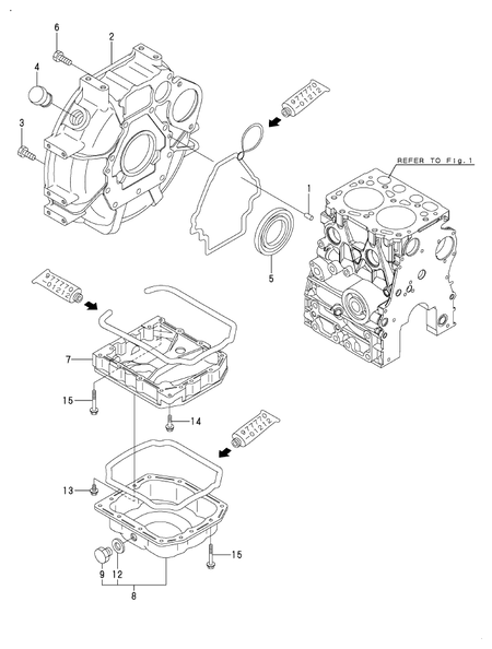 FLYWHEEL HOUSING & OIL SUMP (2TNV70-ASA)