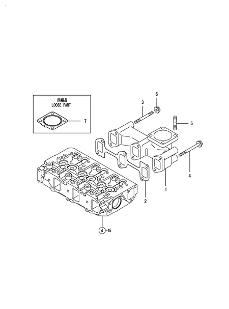 EXHAUST MANIFOLD (3TNV88-BDWL)