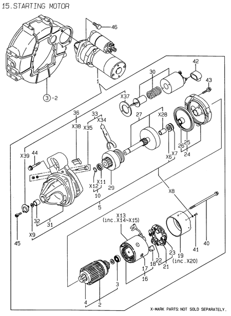 STARTING MOTOR (4TNE88-EMS)