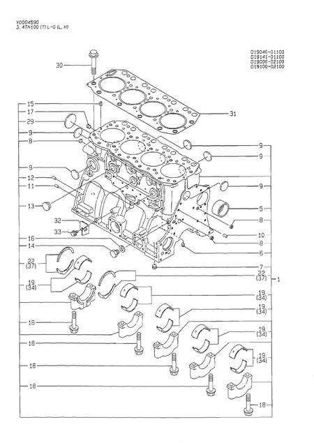 CYLINDER BLOCK (4TN100L-GL) CYLINDER BLOCK (4TN100L-GL)
