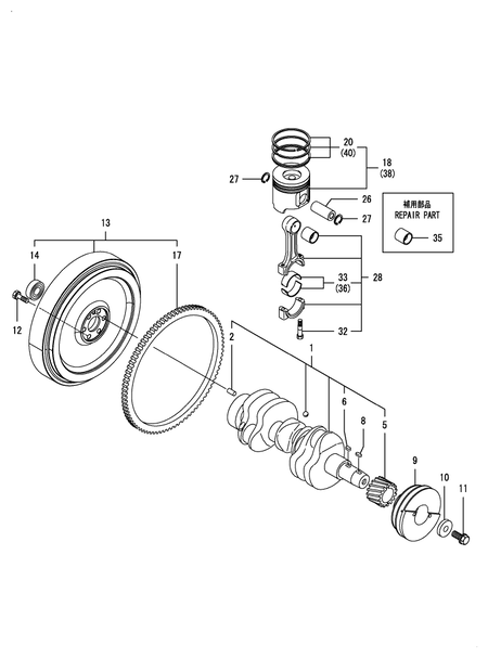 CRANKSHAFT & PISTON (3TNV88-ZMRBQ) CRANKSHAFT & PISTON (3TNV88-ZMRBQ)