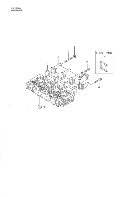 EXHAUST MANIFOLD (4TNE88-PG)