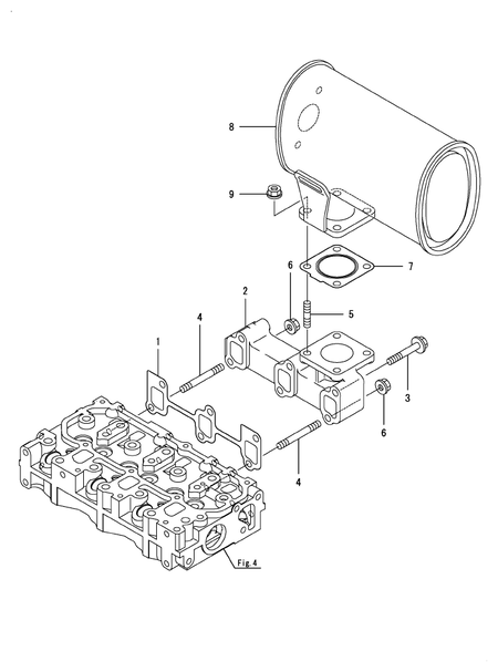 EXHAUST MANIFOLD & SILENCER (3TNM72-CUKS)