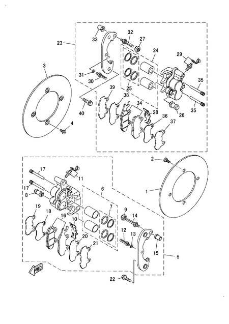 REAR BRAKE CALIPER(1)(GMP) (YU700GMP) REAR BRAKE CALIPER(1)(GMP) (YU700GMP)