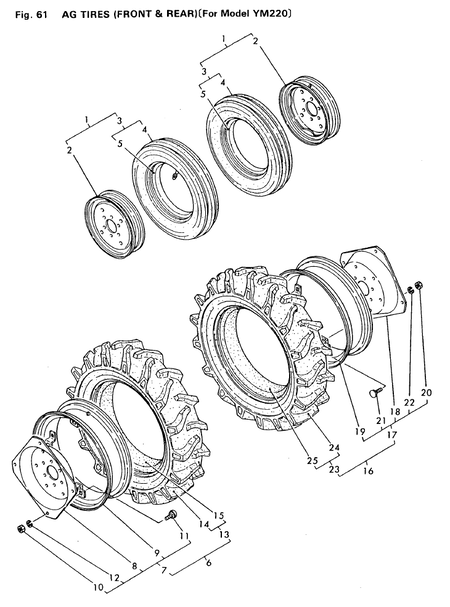 AG TIRES (FRONT & REAR) (YM250D) AG TIRES (FRONT & REAR) (YM250D)