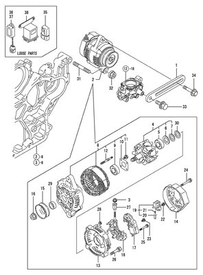 GENERATOR (4TNV98T-NSA) GENERATOR (4TNV98T-NSA)