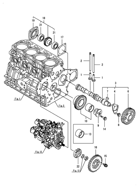 CAMSHAFT & DRIVING GEAR (4TNV88-BKITL)