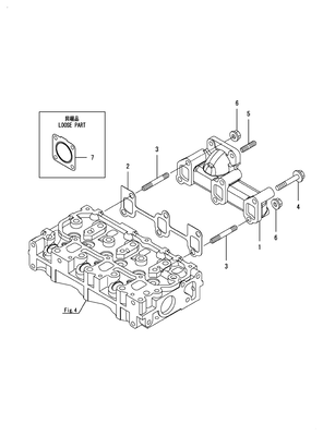 EXHAUST MANIFOLD (3TNM74F-SAFS) EXHAUST MANIFOLD (3TNM74F-SAFS)