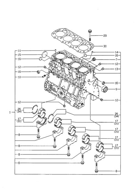 CYLINDER BLOCK (4TNE106-TB)