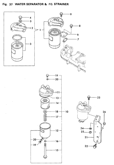 WATER SEPARATOR & FO STRAINER (4T112TLE-PP)