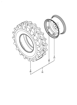REAR WHEEL TIRE(14.9-24) (YM342A)