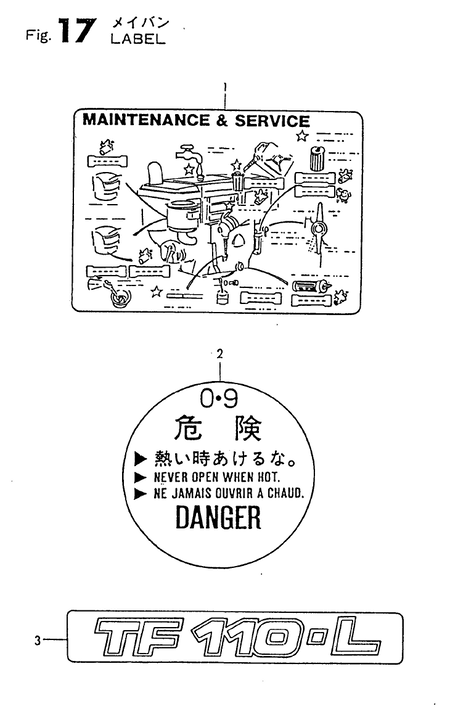 LABELS (TF110-LZ)