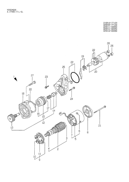 STARTING MOTOR (4TN84L-RGL) STARTING MOTOR (4TN84L-RGL)