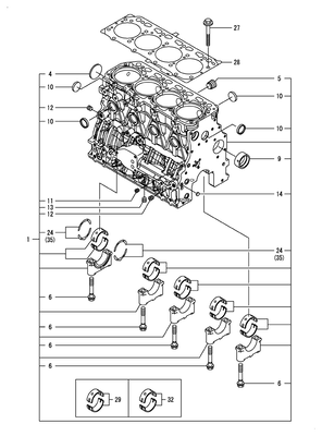 CYLINDER BLOCK (4TNV86CT-GGE) CYLINDER BLOCK (4TNV86CT-GGE)