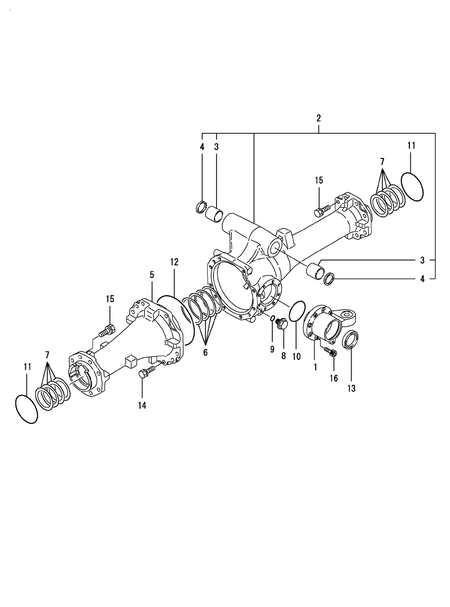 FRONT AXLE HOUSING (EX450(YANMAR)) FRONT AXLE HOUSING (EX450(YANMAR))