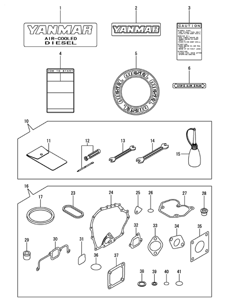 TOOL,LABEL & GASKET SET (L48N6-PYST)