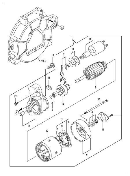 STARTER MOTOR (3TNE74-DG)