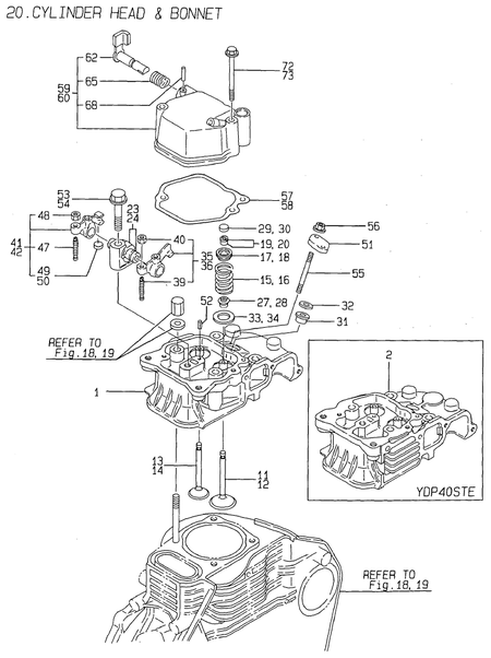 CYLINDER HEAD & BONNET (L40AE-DP3ST)