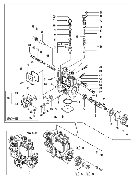 FUEL INJECTION PUMP (2TNV70-HGE)