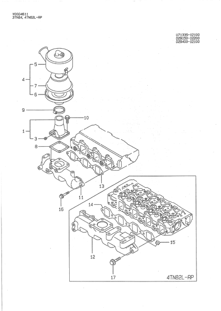 SUCTION MANIFOLD & AIR CLEANER (4TN82L-RP)