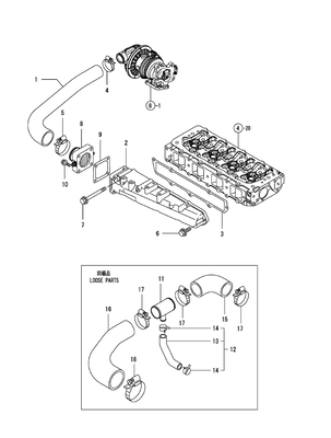 SUCTION MANIFOLD & AIR CLEANER (4TNV84T-BGGE) SUCTION MANIFOLD & AIR CLEANER (4TNV84T-BGGE)