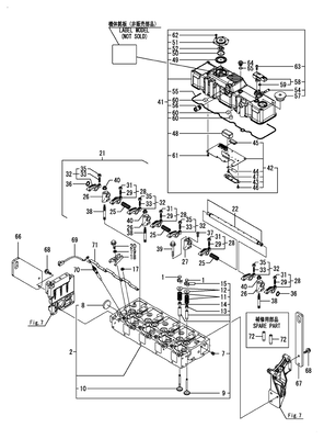 CYLINDER HEAD & BONNET (4TNV98C-XNRA) CYLINDER HEAD & BONNET (4TNV98C-XNRA)