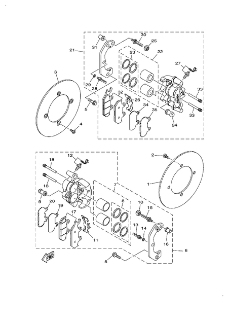 FRONT BRAKE CALIPER (YU700G-RD(2022US))