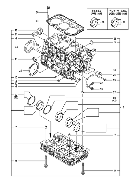 CYLINDER BLOCK (3TNM74F-SAAY)