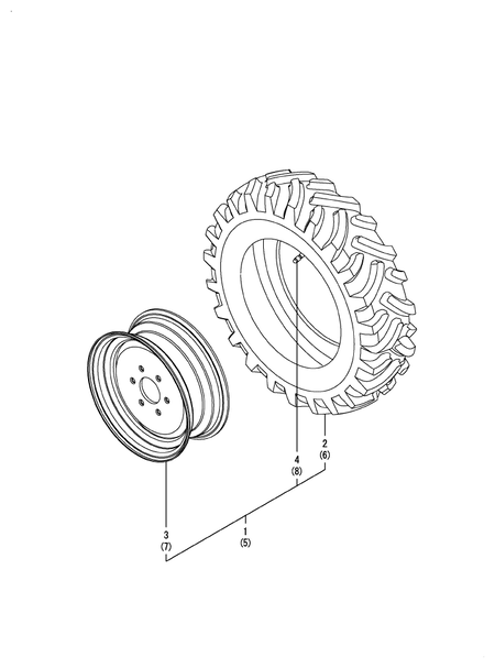 FRONT WHEEL TIRE R1 (EX450(YANMAR))