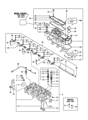 CYLINDER HEAD & BONNET (3TNM74F-NCUK)